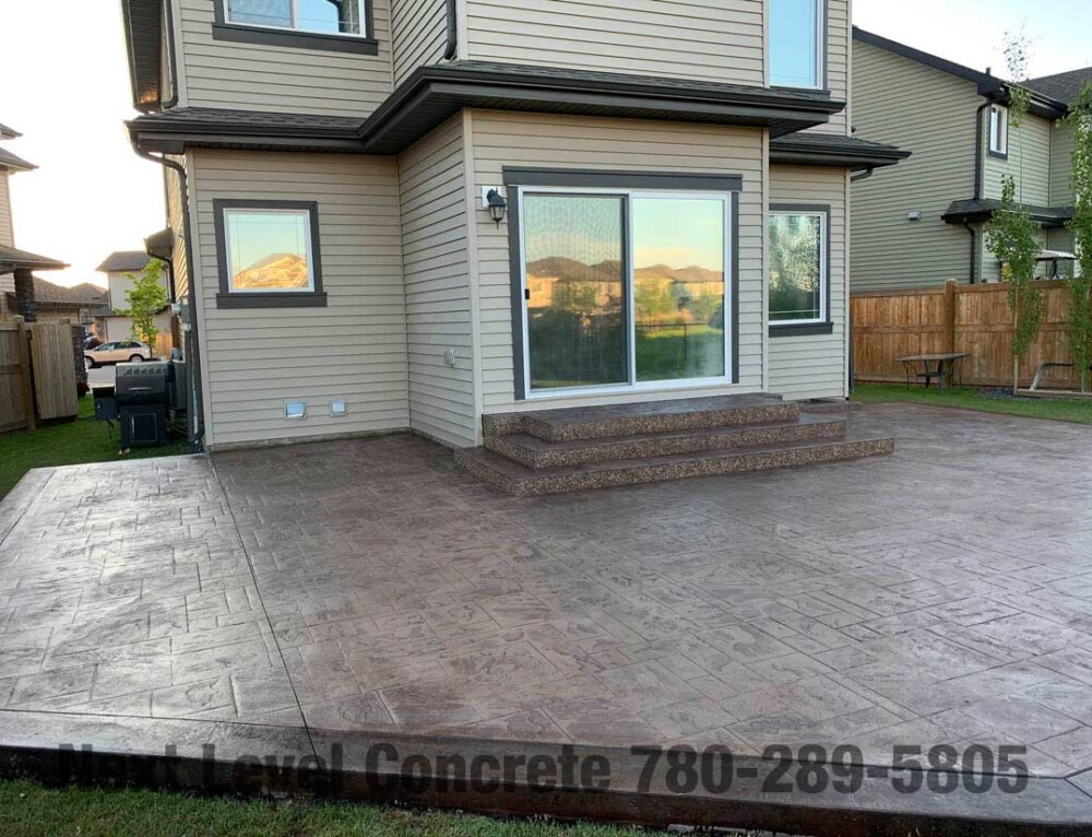Stamped Concrete Patio Next Level Concrete Ltd